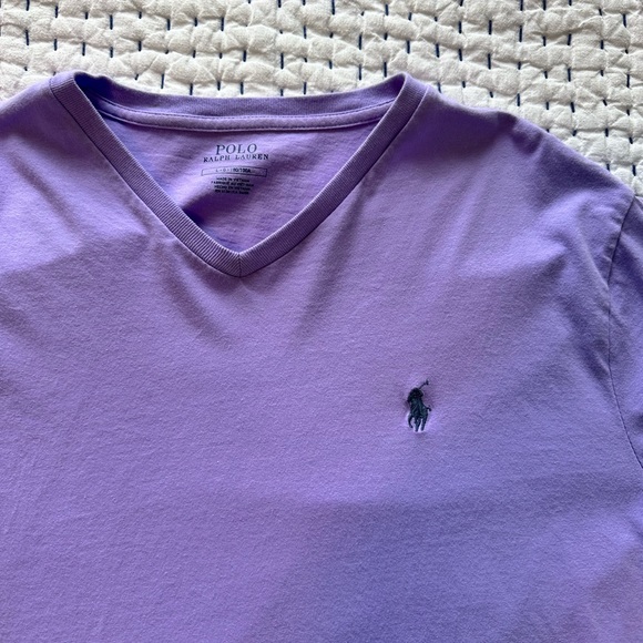 Polo Ralph Lauren Other - Men’s Large Purple Ralph Lauren Polo Cotton V Neck Short Sleeve Tee-Shirt